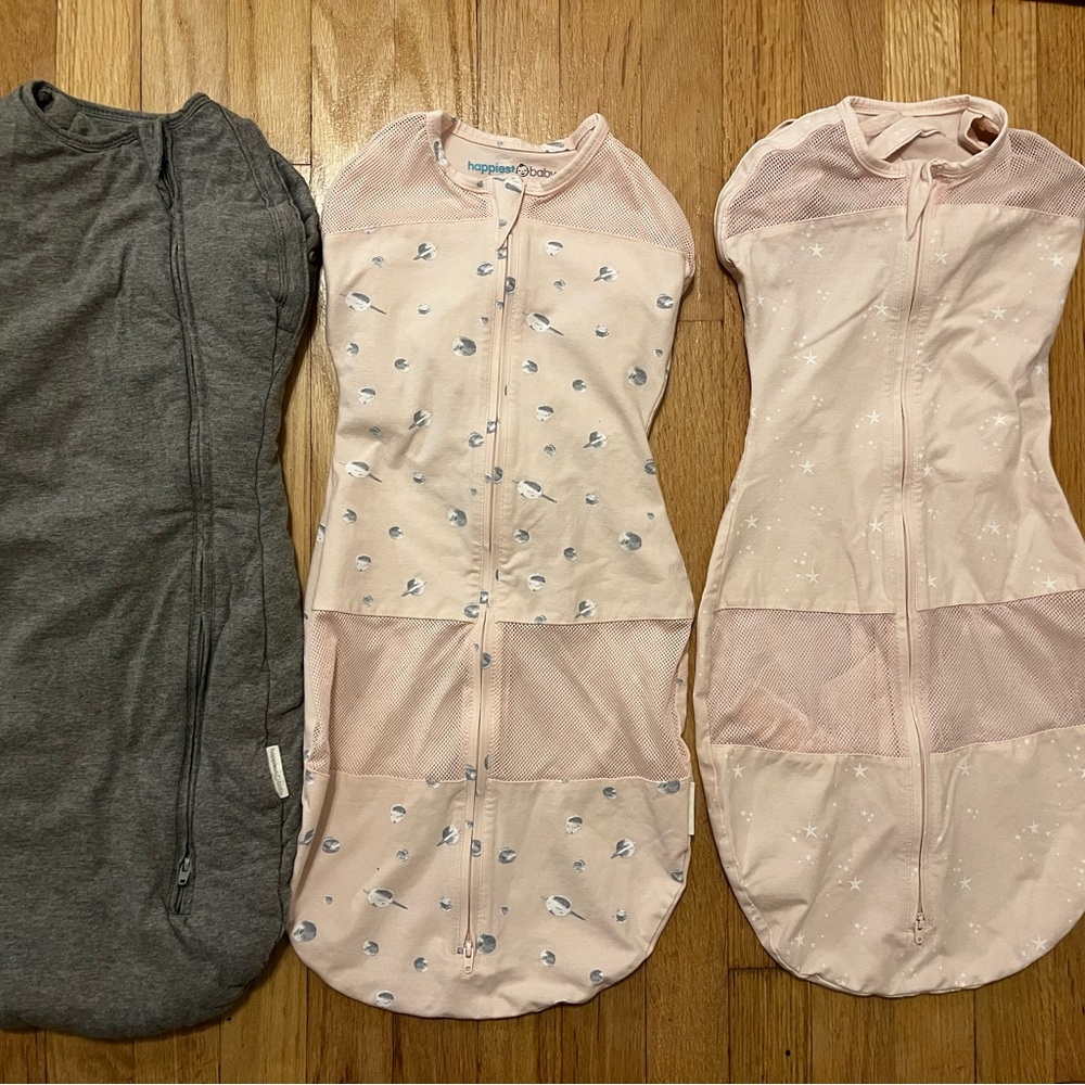 Happiest Baby Snoo Swaddle & Sleep Sack lot of 5 (Med & large)